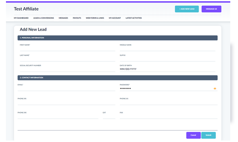 Rising Tides Client portal